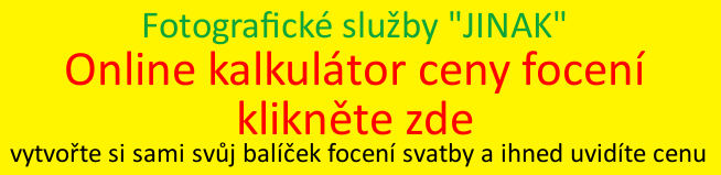 svatebn� fotograf JINAK - kalkul�tor